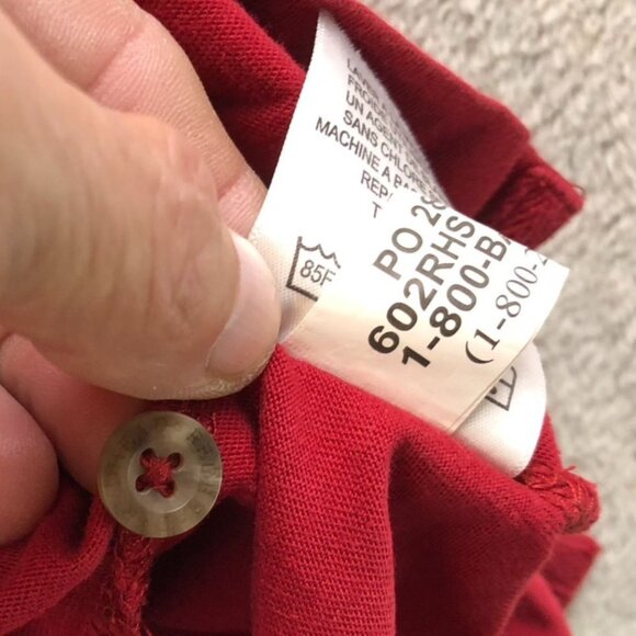 RedHead Mens Henley T-Shirt Large Short Sleeve Casual Pullover 100% Cotton Red - Picture 12 of 14